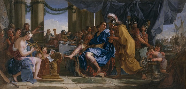 Néron au milieu d'un festin ordonnant la mort d'Agrippine, Noël Coypel. Musée de Grenoble.