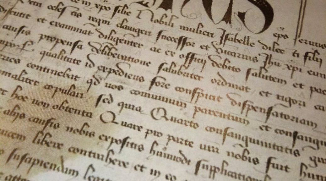 Un ancien texte datant du Moyen Âge
